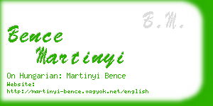 bence martinyi business card